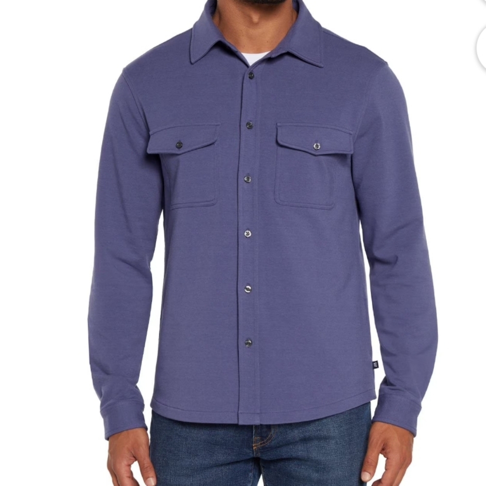 GAP Men's Collared Shirt Long Sleeve Button Down French Terry New With Tags